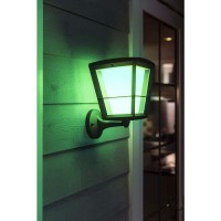 Philips Hue Econic Up Outdoor Smart Wall Light Black E26 White And Color Ambiance Led Colorchanging Bulb 2 Pack Requires