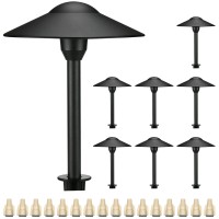 Lumina Lighting� 3W Landscape Pathway Lights (8 Pack) - Low Voltage Cast-Aluminum Outdoor Pathway Light And Area Light 3000K - 12V - 24V Waterproof - G4 Led 3W Bulb Lighting For Yard Garden Pathway