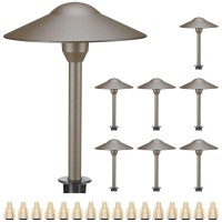 Lumina Lighting?3W Landscape Pathway Lights (8 Pack) - Low Voltage Cast-Aluminum Outdoor Pathway Light And Area Light 3000K - 12V Waterproof - G4 Led 3W Bulb Lighting For Yard Garden Pathway (Bronze)