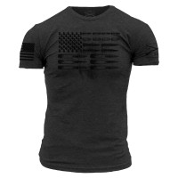 Grunt Style Ammo Flag Mens T-Shirt, Charcoal, Size Xl