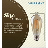 Viribright Dimmable Led Vintage Bulb, (5W) 40 Watt Equivalent Light Bulb, Soft White 2200K, St19 Led Bulb W/ E26 Edison Bulb Base, 400 Lumens, Energy Star & Ul Listed - 2 Pack