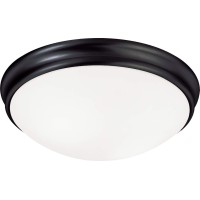 Capital Lighting 2034Mb Hansen White Glass Flush Ceiling Light Fixture, 3-Light 180 Total Watts, 5