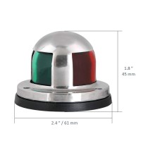 Acelane Boat Led Navigation Lights Marine Red & Green Sidelights Sailing Signal Lights Stainless Steel 12V Ip65 Waterproof Boating Fishing Yacht Pontoons Chandlery Boat Skeeter (Navigation Light 01)