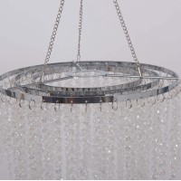 Flavorthings Sparkling Iridescent Acrylic Beaded Hanging Chandelier W1025H303 Tiers Beads Pendant Shade Ceiling Chandel