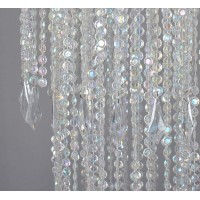 Flavorthings Sparkling Iridescent Acrylic Beaded Hanging Chandelier W1025H303 Tiers Beads Pendant Shade Ceiling Chandel