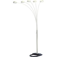 84H White 5-Head Cap Style Floor Lamp (1Pcctn) (2243397)(D0102H55Akp)