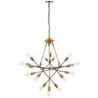 An eyecatching addition to the entryway living room bedroom or dining room the Request MidCentury Pendant Chandelier greets with a warm welcoming glow Featured a mixedmetallic display of brass and antique brass an array of triangulated rods make up the sc