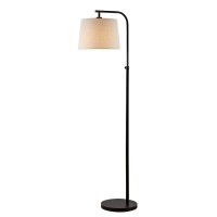 Ideal beside your favorite reading chair or living room recliner the Winley Floor Lamp perfectly softens industrialchic style An oilrubbed bronze finish and calm grey barrel shade give it just enough transitional flair to beautifully suit any dcor