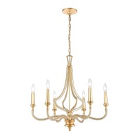 La Rochelle 6-Light Chandelier In Parisian Gold Leaf