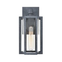 Bianca 1-Light Sconce In Aged Zinc With Clear