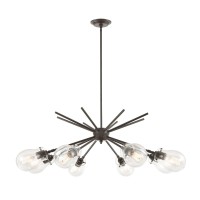 Jaelyn 8-Light Chandelier In Oil Rubbed Bronze With Clear Glass