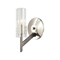 Aspire 1-Light Sconce In Black Nickel With Ribbed Crystal