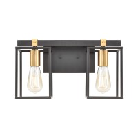 Cloe 2-Light Vanity Light In Matte Black