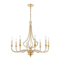 La Rochelle 8-Light Chandelier In Parisian Gold Leaf