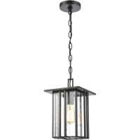 Elk Home 46693/1 Radnor 8'' Wide 1-Light Outdoor Pendant In Matte Black