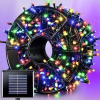 Jmexsuss 600 Led Christmas Decor Solar Christmas Lights, 207 Ft Outdoor Waterproof Solar Christmas Lights, 8 Modes Multicolor Solar Lights Outdoor For Yard Tree Christmas Bushes Wedding Decorations