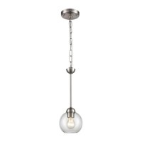 Astoria 1-Light Mini Pendant In Brushed Nickel