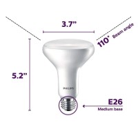 Philips Led Flicker-Free Br30 Light Bulb, Eyecomfort Technology, Non-Dimmable, 650 Lumen, Daylight (5000K), 9W=65W, E26 Base, 6-Pack