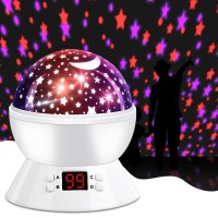 DSTANA Star Projector Night Lights is made of highquality ABS plastic free from BPA and any harmful material more durable and safer and builtin 4 upgraded Led lamp beads and have last long lifetime The silent 360degree rotating design has 9 different colo