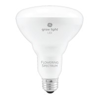 Ge Grow Led Light Bulb, Advanced Red Spectrum For Flowers And Fruit, 9 Watts, Br30 Indoor Floodlight (Pack Of 1)