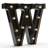 Light Up Black Alphabet Marquee Letters Sign Led Marquee Number Lights Sign For Night Light Home Bar Christmas Lamp Birthday Party Wedding Decoration W