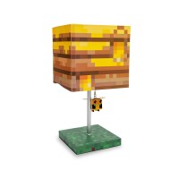 Minecraft Yellow Bee Nest Block Desk Lamp With 3D Bee Puller Nightstand Table Lamp With Led Mood Light For Bedroom, Desk, Living Room, Playroom Home Decor Kids Room Essentials Video Game Gifts