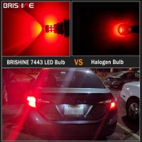 Brishine 4-Pack Super Bright 7443 7440 7444 992 T20 Led Bulbs Brilliant Red 9-30V Non-Polarity 24-Smd Led Chipsets With Projector For Brake Tail Lights, Turn Signal Lights