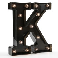 Light Up Black Alphabet Marquee Letters Sign Led Marquee Number Lights Sign For Night Light Home Bar Christmas Lamp Birthday Party Wedding Decoration K