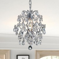 Bestier Modern Pendant Chandelier Crystal Raindrop Lighting Ceiling Light Fixture Lamp For Dining Room Bathroom Bedroom Livingroom Entryway 1 E26 Bulbs Required D13 In X H16 In