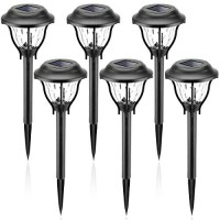 Gigalumi Solar Garden Lights, 6 Pack Solar Yard Lights, Bright Solar Lights Outdoor Waterproof, Led Solar Pathway Lights Auto On/Off, Landscape Path Lights Solar Powered For Yard, Walkway, Lawn