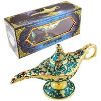 Sunmall Vintage Legend Aladdin Lamp Magic Genie Wishing Light,Collectable Rare Classic Arabian Costume Props Lamp Tabletop Decor Crafts For Homewedding Decoration&Gift For Partyhalloweenbirthday