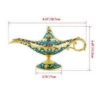 Sunmall Vintage Legend Aladdin Lamp Magic Genie Wishing Light,Collectable Rare Classic Arabian Costume Props Lamp Tabletop Decor Crafts For Homewedding Decoration&Gift For Partyhalloweenbirthday