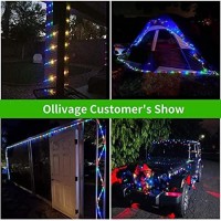 Ollivage Led Rope Lights Outdoor String Light Battery Powered With Remote Control, 8 Modes Color Changing Waterproof Led Strip Light Fairy Light 40Ft For Christmas Party Camping Decoration, 1 P