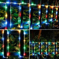 Ollivage Led Rope Lights Outdoor String Light Battery Powered With Remote Control, 8 Modes Color Changing Waterproof Led Strip Light Fairy Light 40Ft For Christmas Party Camping Decoration, 1 P