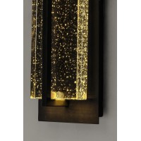 Maxim 56193Bgbk I Cascade Collection Led 16 Inch Dimmable Led Outdoor Wall Sconce | 3000K | Black Finish; Bubble Glass | Modern Contemporary Light Fixture |