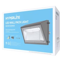 Hyperlite 120W Led Wall Pack Light With Dusk To Dawn Photocell 15,600Lm Ul/Dlc Wall Pack