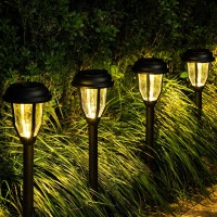 Gigalumi Solar Lights Outdoor Waterproof, 8 Pack Solar Lights For Outside, Solar Garden Lights For Patio, Yard, Walkway, Lawn. (Warm White)