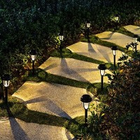 Gigalumi Solar Lights Outdoor Waterproof, 8 Pack Solar Lights For Outside, Solar Garden Lights For Patio, Yard, Walkway, Lawn. (Warm White)