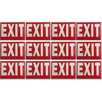 Exit Sign Glow-In-The-Dark Exit Sign, 12 By 8 Inches, Photoluminescent By Natraco (12 Pack)