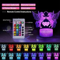 Nice Dream Unicorn Night Light For Kids, 3D Night Lamp, 16 Colors Changing With Remote Control, Room Decor, Gifts For Children Boys Girls