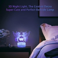 Nice Dream Unicorn Night Light For Kids, 3D Night Lamp, 16 Colors Changing With Remote Control, Room Decor, Gifts For Children Boys Girls