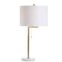 Jonathan Y Jyl1043A Alyssa 245 Metalmarble Led Table Lamp Contemporary Bedside Desk Nightstand Lamp For Bedroom Living Room O