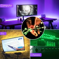 Hitlights Led Strip Lights 3 Pre-Cut 12Inch/36Inch Led Light Strip Flexible Color Changing 5050 Led Accent Kit With Rf Remote, Power Supply, And Connectors For Tv, Home, Diy Decoration