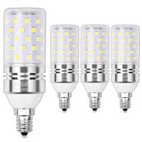 Sagel E12 Led Corn Bulbs 12W, 100W Incandescent Bulbs Equivalent, 6000K Cool White Candelabra E12 Ses Bulbs, Non-Dimmable, 1200Lm, Small Edison Screw Corn Light Bulbs, 4-Pack