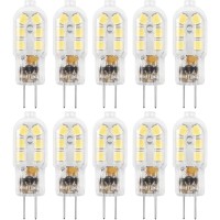 Amazing Power G4 Led Bulb, 12V G4 Bi Pin Bulb, Not Dimmable G4 20W Halogen Bulb Replacement, Daylight White 6000K, 10-Pack