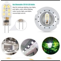 Amazing Power G4 Led Bulb, 12V G4 Bi Pin Bulb, Not Dimmable G4 20W Halogen Bulb Replacement, Daylight White 6000K, 10-Pack