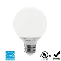 5W Led G25 Globe Light Bulb, 40W Equivalent, 450 Lumens, 3000K Bright White, E26 Medium Base, 120V, Energy Star, (4 Pack)