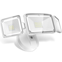 Amico Led Flood Lights Outdoor 3500Lm Security Light, 30W Bright Outdoor Flood Light, 5000K Daylight White, Ip65 Waterproof 3 Adjustable Heads For Garage, Backyard, Patio, Garden, Porch&Stair(White)