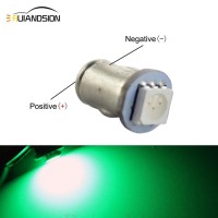 Ruiandsion 4Pcs 6V Ba7S Led Car Interior Light Bulb 5050 1Smd 30Lm Ba7S Green Dashboard Light Led Bulbs,Negative Earth