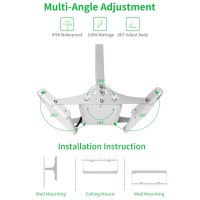 Viugreum 300W Led Flood Light, 24000Lm Super Bright Outdoor Work Stadium Lights, 6000K Daylight White, 1500W Halogen Equivalent, Ip66 Waterproof Security Floodlight For Garage, Garden, Lawn, Yard